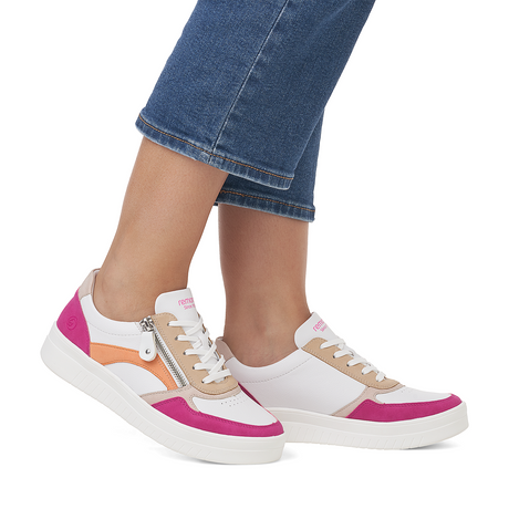 Remonte Kendra D0J01 Sneaker (Women) - Magenta/Weiss/Rose/Tan Athletic - Casual - Lace Up - The Heel Shoe Fitters