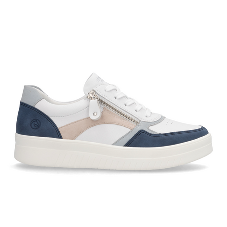 Remonte Kendra D0J01 Sneaker (Women) - Jeans/Weiss/Bleu/Rose Athletic - Casual - Lace Up - The Heel Shoe Fitters