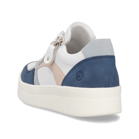 Remonte Kendra D0J01 Sneaker (Women) - Jeans/Weiss/Bleu/Rose Athletic - Casual - Lace Up - The Heel Shoe Fitters