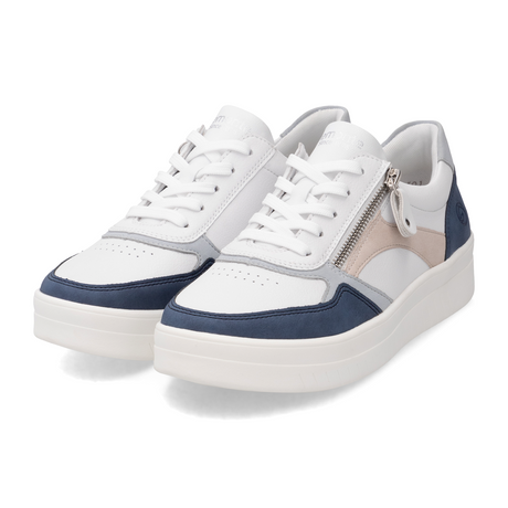 Remonte Kendra D0J01 Sneaker (Women) - Jeans/Weiss/Bleu/Rose Athletic - Casual - Lace Up - The Heel Shoe Fitters