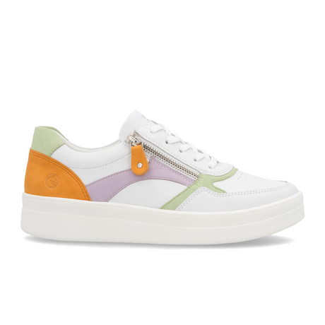 Remonte Kendra D0J01 Sneaker (Women) - Weiss/Light Mint/Mauve/Mango Athletic - Casual - Lace Up - The Heel Shoe Fitters