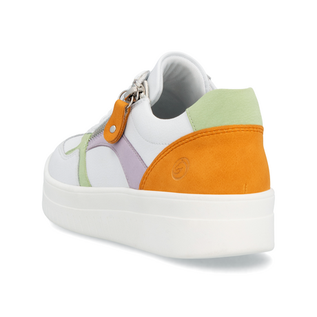 Remonte Kendra D0J01 Sneaker (Women) - Weiss/Light Mint/Mauve/Mango Athletic - Casual - Lace Up - The Heel Shoe Fitters