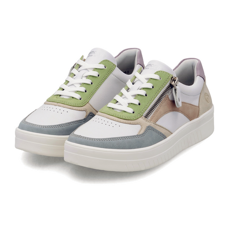 Remonte Kendra D0J01 Sneaker (Women) - Bleu/Weiss/Crema/Rose Athletic - Casual - Lace Up - The Heel Shoe Fitters