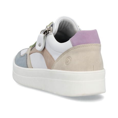 Remonte Kendra D0J01 Sneaker (Women) - Bleu/Weiss/Crema/Rose Athletic - Casual - Lace Up - The Heel Shoe Fitters