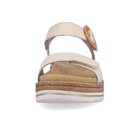 Remonte Jocelyn D0Q52 Flatform Backstrap Sandal (Women) - Porzellan Sandals - Backstrap - The Heel Shoe Fitters