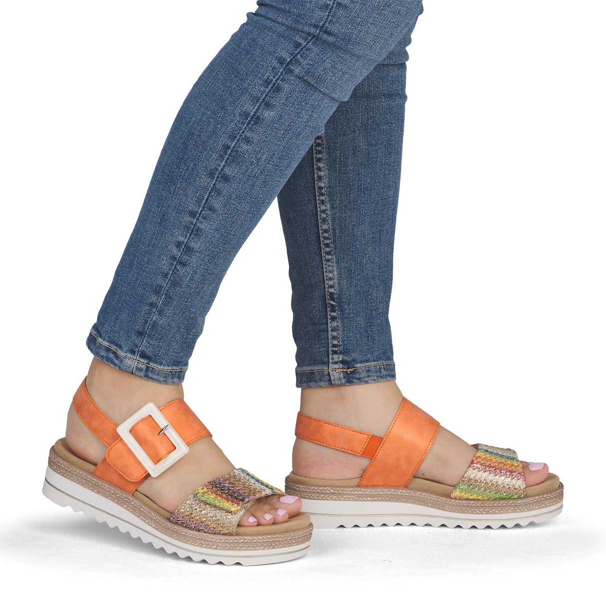 Remonte Jocelyn 62 Backstrap Sandal (Women) - Orange Sandal - Backstrap - The Heel Shoe Fitters