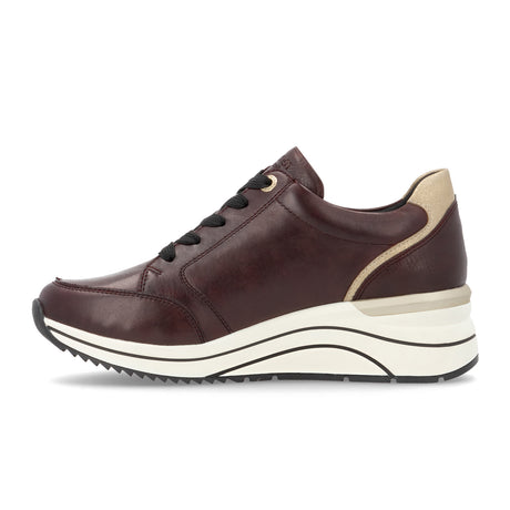 Remonte Eleni D0T03-35 Sneaker (Women) - Cerise/Ginger Gold Athletic - Casual - Lace Up - The Heel Shoe Fitters