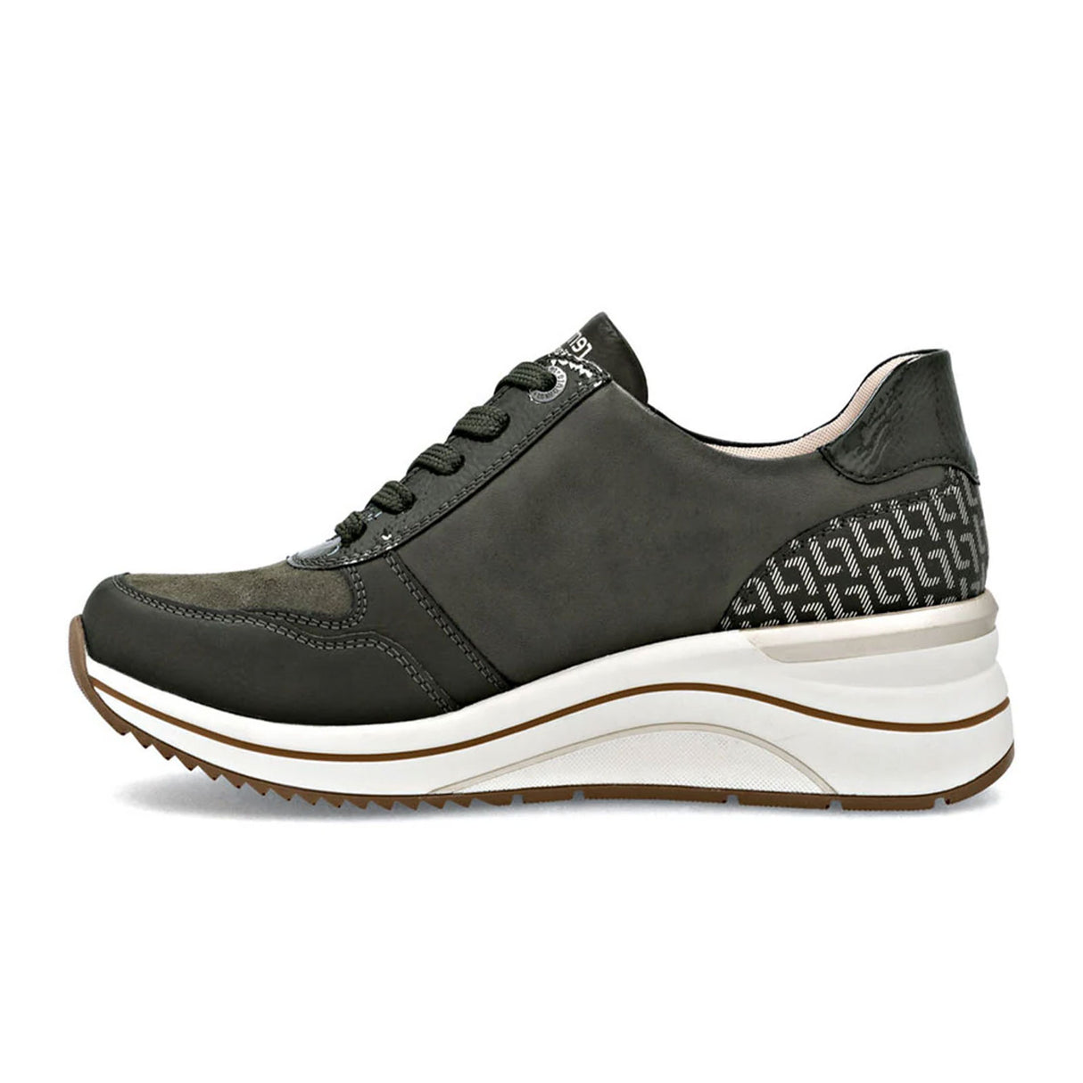 Remonte D0T16 Eleni Sneaker (Women) - Forest/Alloy/Moor Athletic - Casual - Lace Up - The Heel Shoe Fitters