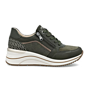 Remonte Eleni 16 Sneaker (Women) - Forest/Alloy/Moor Athletic - Casual - Lace Up - The Heel Shoe Fitters
