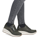Remonte D0T16 Eleni Sneaker (Women) - Forest/Alloy/Moor Athletic - Casual - Lace Up - The Heel Shoe Fitters