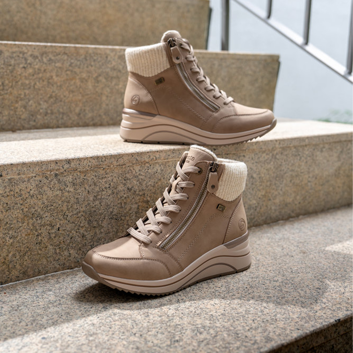Remonte Eleni 77 Sneaker Boot (Women) - Camel/Off White