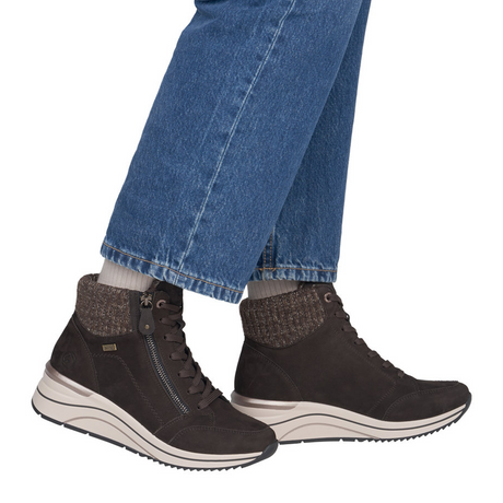 Remonte Eleni 77 Sneaker Boot (Women) - Cigarre/Ginger Athletic - Casual - Lace Up - The Heel Shoe Fitters
