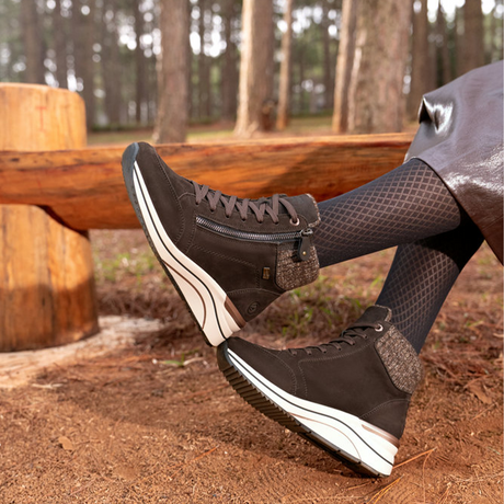 Remonte Eleni 77 Sneaker Boot (Women) - Cigarre/Ginger Athletic - Casual - Lace Up - The Heel Shoe Fitters