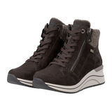 Remonte Eleni 77 Sneaker Boot (Women) - Cigarre/Ginger Athletic - Casual - Lace Up - The Heel Shoe Fitters