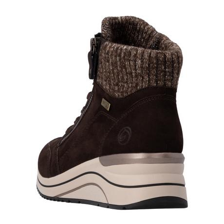 Remonte Eleni 77 Sneaker Boot (Women) - Cigarre/Ginger Athletic - Casual - Lace Up - The Heel Shoe Fitters