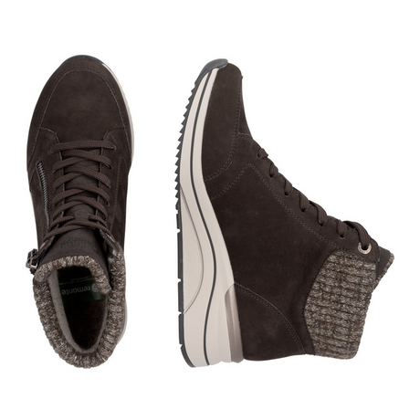 Remonte Eleni 77 Sneaker Boot (Women) - Cigarre/Ginger Athletic - Casual - Lace Up - The Heel Shoe Fitters