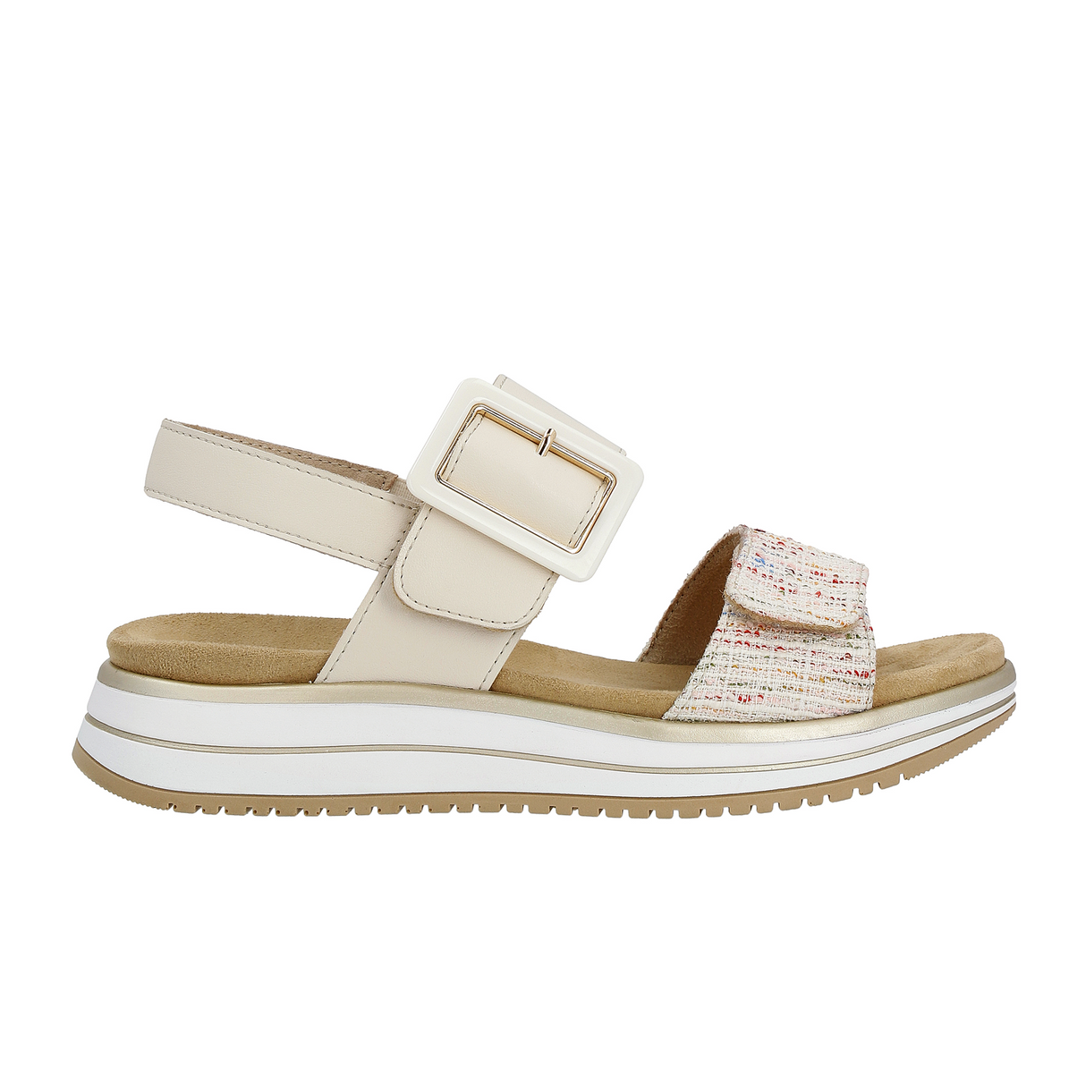 Remonte Jocelyn D1J53 Sandal (Women) - Weiss Multi/Porzellan Carpino Sandals - Backstrap - The Heel Shoe Fitters