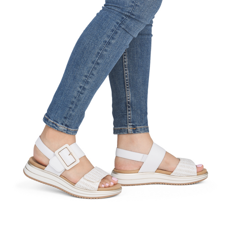 Remonte Jocelyn 53 Backstrap Sandal (Women) - White Sandal - Backstrap - The Heel Shoe Fitters