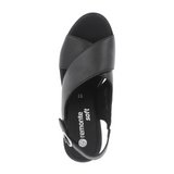 Remonte Sabine D1P53 Sandal (Women) - Black Lugano Sandals - Heel/Wedge - The Heel Shoe Fitters