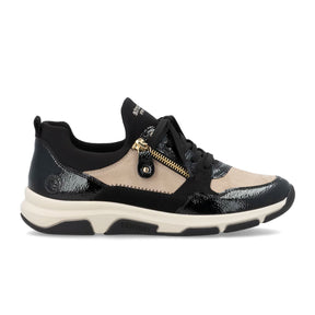 Remonte Soraya 02 Sneaker (Women) - Black/Jute/Schwarz Athletic - Casual - Lace Up - The Heel Shoe Fitters