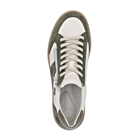 Remonte D2C04 Demi Sneaker (Women) - Moor/Cotton/Bronze Athletic - Casual - Lace Up - The Heel Shoe Fitters