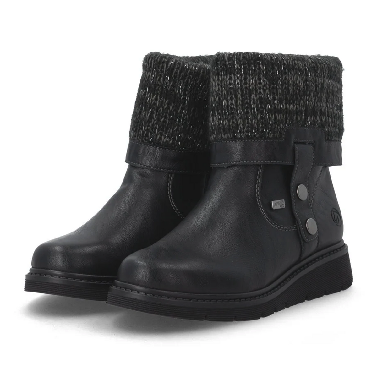 Remonte Marisol 76 Boot (Women) - Schwarz/Granit-Silber Boots - Casual - Low - The Heel Shoe Fitters