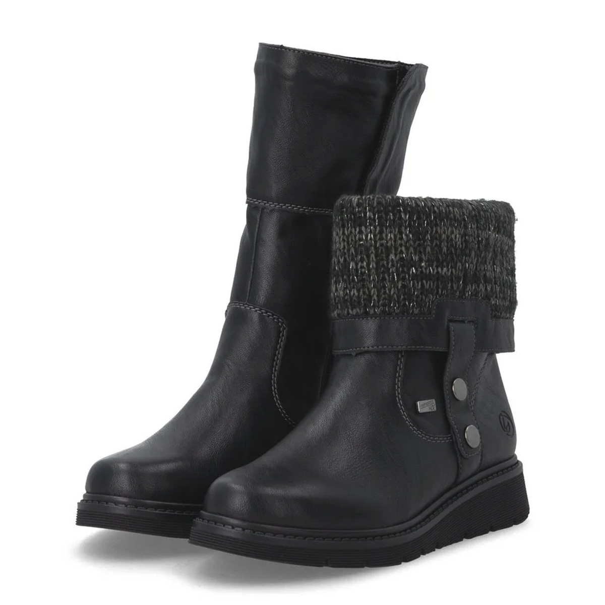 Remonte Marisol 76 Boot (Women) - Schwarz/Granit-Silber Boots - Casual - Low - The Heel Shoe Fitters