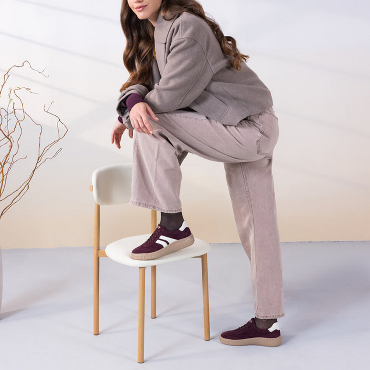 Remonte Levke D3E00 Sneaker (Women) - Brombeer/Cotton