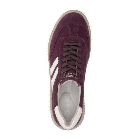Remonte Levke D3E00 Sneaker (Women) - Brombeer/Cotton Athletic - Casual - Lace Up - The Heel Shoe Fitters