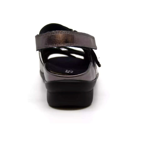 Durea Diana Backstrap Sandal (Women) - Pewter Metallic Sandal - Backstrap - The Heel Shoe Fitters