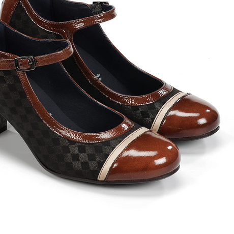 Dorking Rodin D8669 Heeled Mary Jane (Women) - Carcas/Napla/Suga Cafe Dress-Casual - Heels - The Heel Shoe Fitters