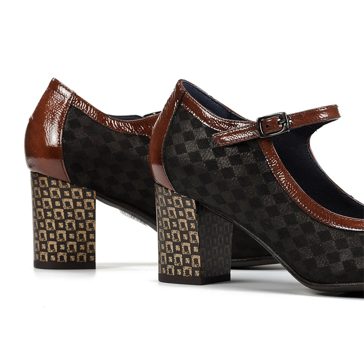 Dorking Rodin D8669 Heeled Mary Jane (Women) - Carcas/Napla/Suga Cafe Dress-Casual - Heels - The Heel Shoe Fitters