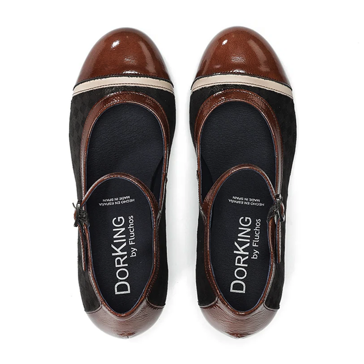 Dorking Rodin D8669 Heeled Mary Jane (Women) - Carcas/Napla/Suga Cafe Dress-Casual - Heels - The Heel Shoe Fitters