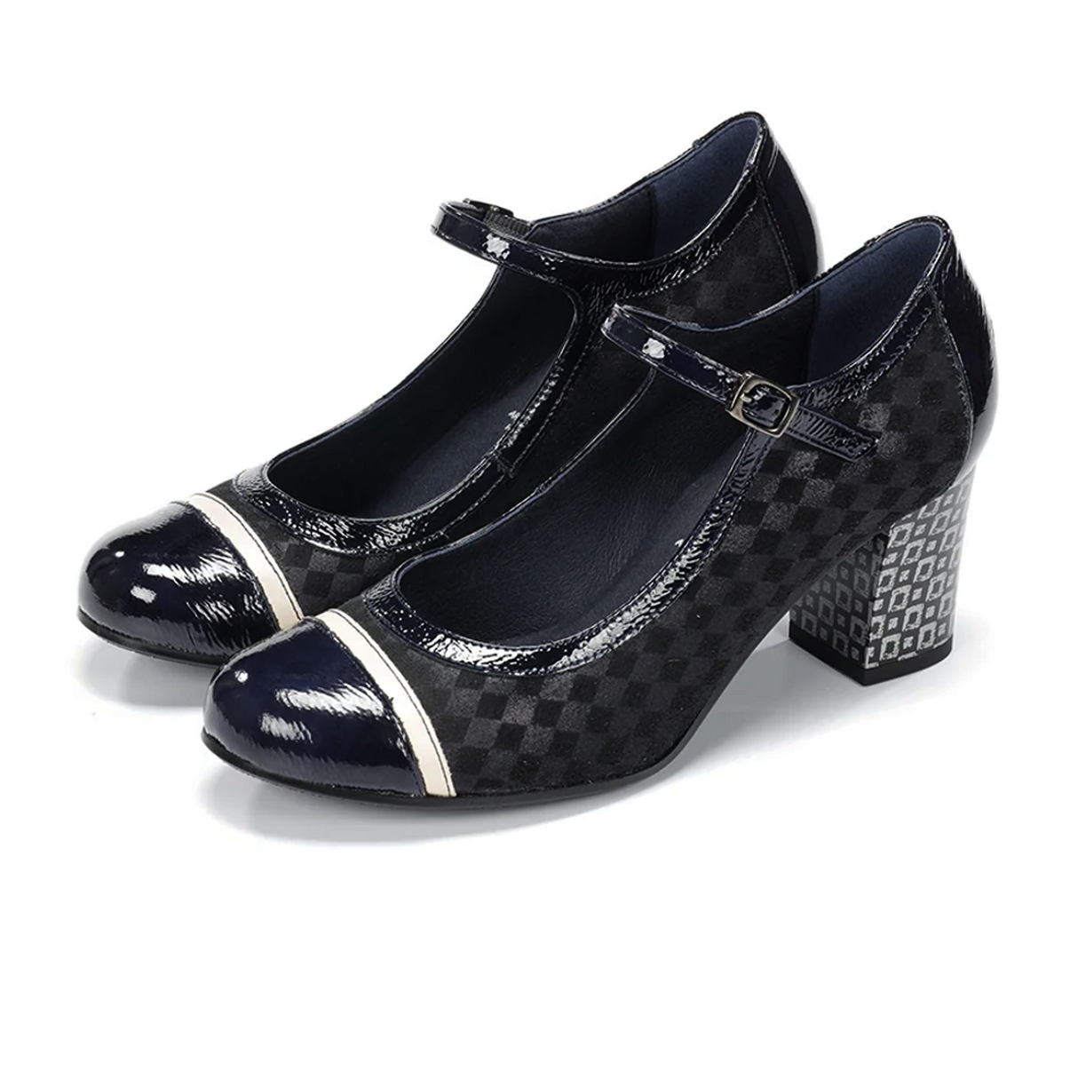 Dorking Rodin D8669 Heeled Mary Jane (Women) - Carcas/Napla/Suga Marino Dress-Casual - Heels - The Heel Shoe Fitters