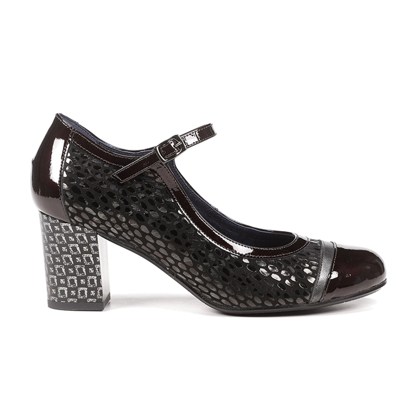 Dorking Rodin D8669 Heeled Mary Jane (Women) - Black/Bronze Dress-Casual - Heels - The Heel Shoe Fitters
