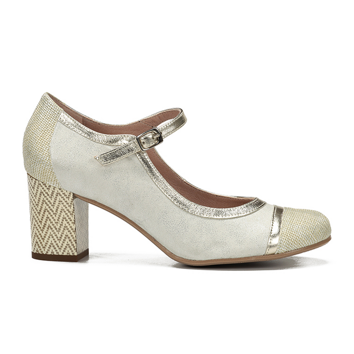 Dorking Rodin D9092 Heeled Mary Jane (Women) - Lamin Glacial Dress-Casual - Heels - The Heel Shoe Fitters