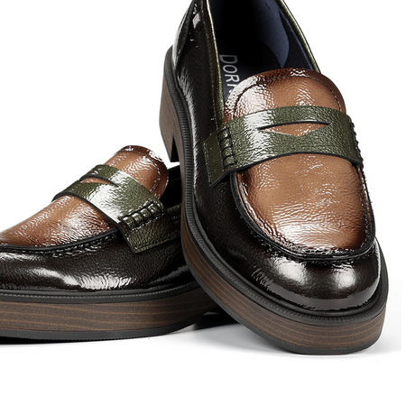 Dorking Idaly D9380 Loafer (Women) - Rock/Naplack/Rock Grafito/Marmota Dress-Casual - Loafers - The Heel Shoe Fitters