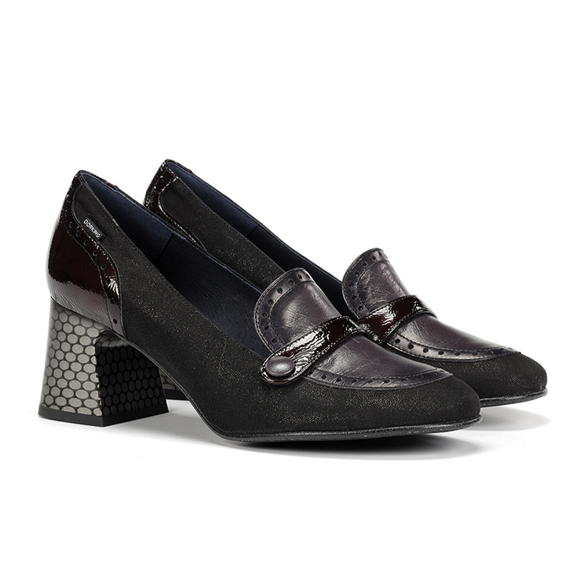 Dorking Dacy D9614 Heeled Loafer (Women) - Platini/Alias/Naplack Negro