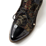 Django & Juliette Kotty Slip On (Women) - Black/Regal Print Dress-Casual - Flat - The Heel Shoe Fitters