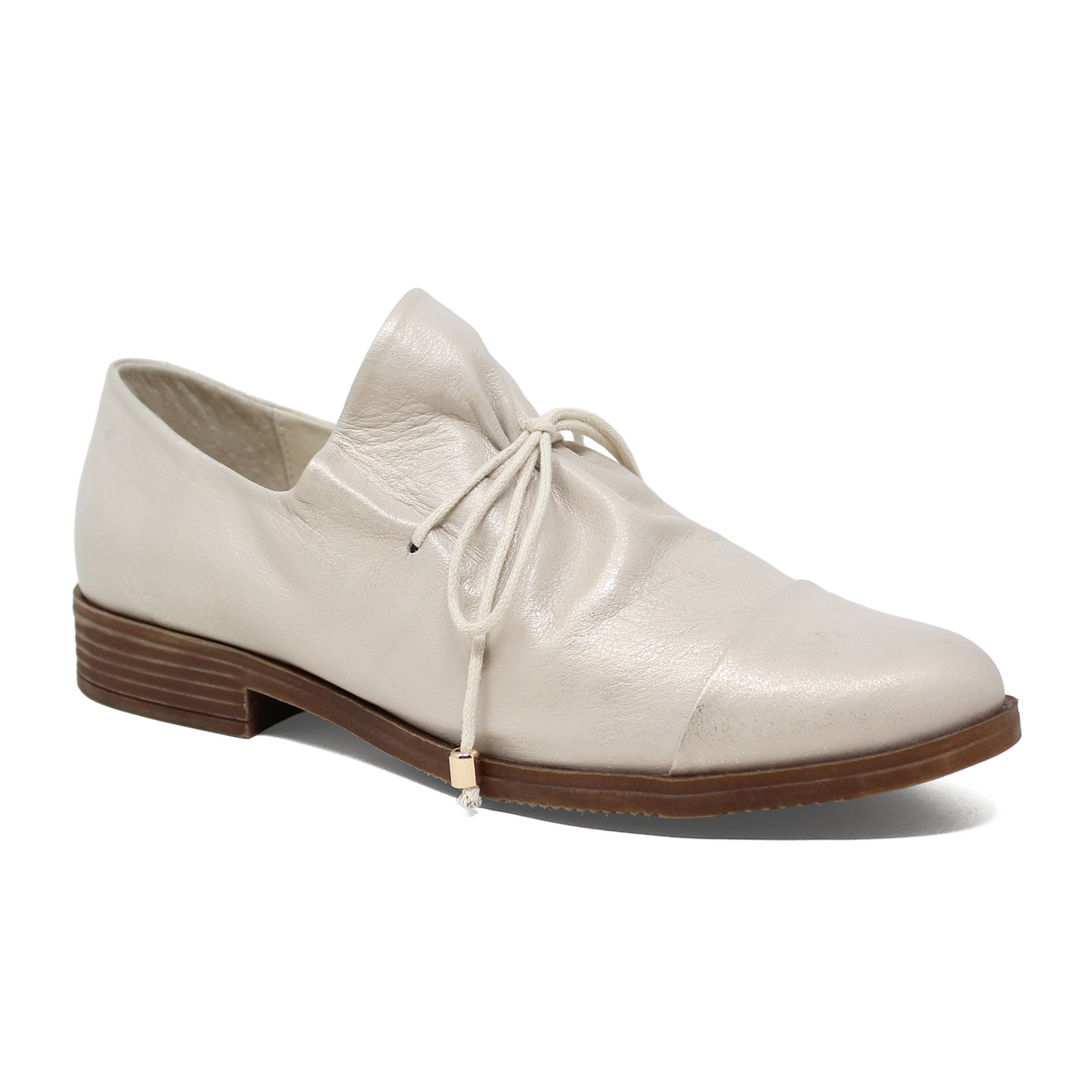 Django & Juliette Kotty Slip On (Women) - Beige/Gold Washed Leather Dress-Casual - Loafer - The Heel Shoe Fitters