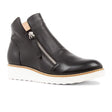 Django & Juliette Ohmy Ankle Boot (Women) - Black/White Leather Boots - Casual - Mid - The Heel Shoe Fitters