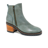 Django & Juliette Birdi Mid Boot (Women) - Dark Olive/Brown Leather Boots - Casual - Mid - The Heel Shoe Fitters