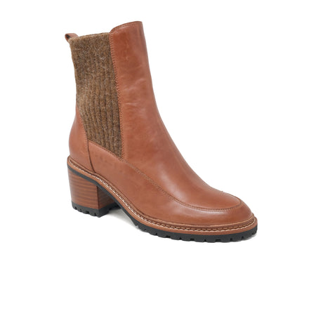 Django & Juliette Barret Heeled Mid Boot (Women) - Chestnut/Brown Leather Boots - Casual - Mid - The Heel Shoe Fitters