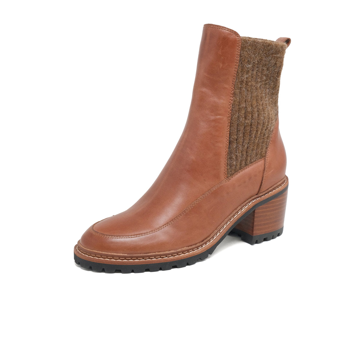 Django & Juliette Barret Heeled Mid Boot (Women) - Chestnut/Brown Leather Boots - Casual - Mid - The Heel Shoe Fitters