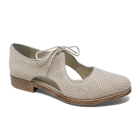Django & Juliette Keeria Oxford (Women) - Ivory Syn Raffia Dress-Casual - Oxford - The Heel Shoe Fitters