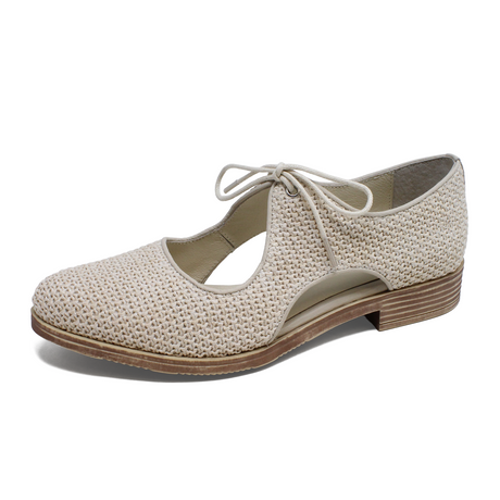 Django & Juliette Keeria Oxford (Women) - Ivory Syn Raffia Dress-Casual - Oxford - The Heel Shoe Fitters