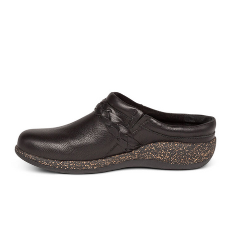 Aetrex Libby Clog (Women) - Black Dress-Casual - Clogs & Mules - The Heel Shoe Fitters