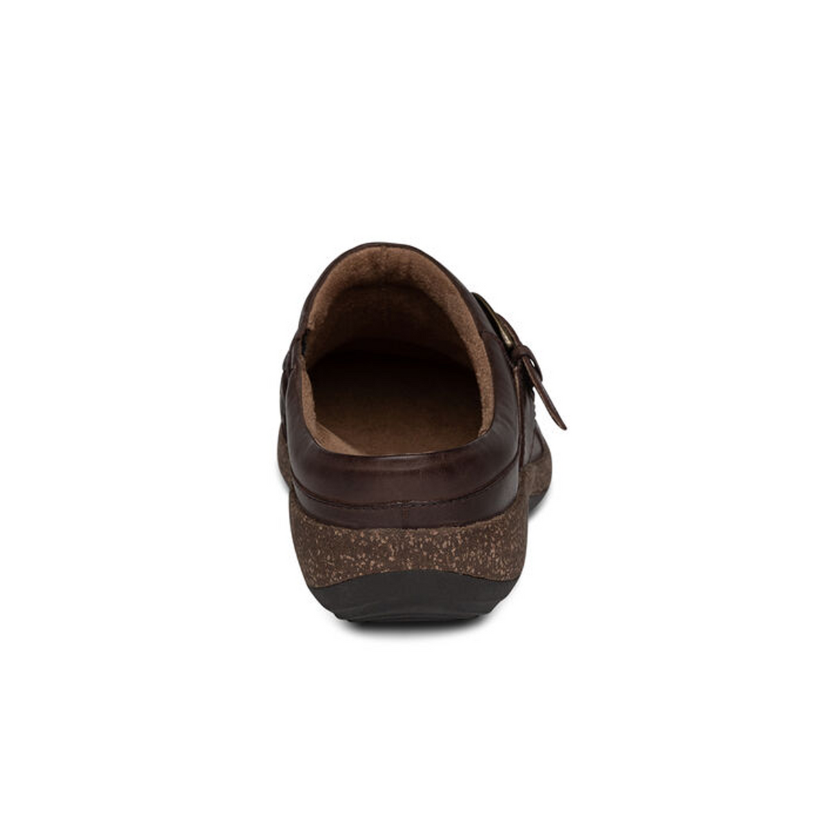 Aetrex Libby Clog (Women) - Brown Leather Dress-Casual - Clogs & Mules - The Heel Shoe Fitters