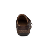 Aetrex Libby Clog (Women) - Brown Leather Dress-Casual - Clogs & Mules - The Heel Shoe Fitters