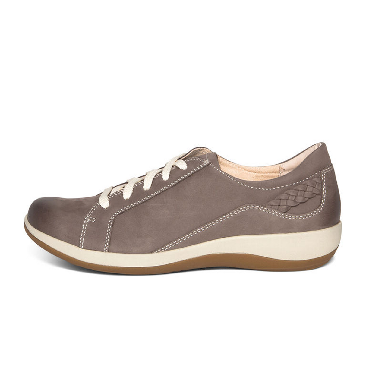 Aetrex Dana Sneaker (Women) - Warm Grey Athletic - Casual - Lace Up - The Heel Shoe Fitters